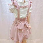 Gothic Lolita Plaid Suspender Skirt