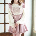 Gothic Lolita Plaid Suspender Skirt
