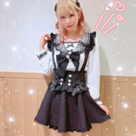 Gothic Lolita Plaid Suspender Skirt