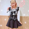 Gothic Lolita Plaid Suspender Skirt