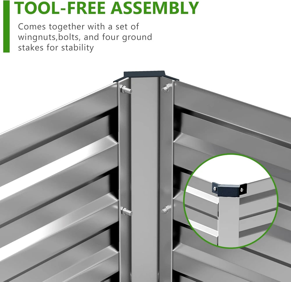 Galvanized Metal Raised Garden Bed