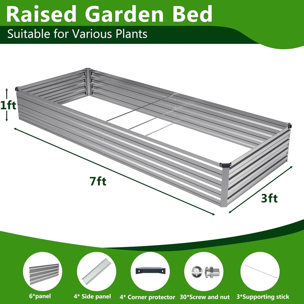 Galvanized Metal Raised Garden Bed