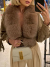 Real Fox Fur Knitted Cardigan