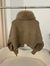 Real Fox Fur Knitted Cardigan