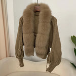 Real Fox Fur Knitted Cardigan