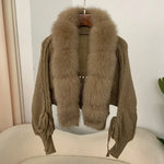 Real Fox Fur Knitted Cardigan