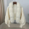 Real Fox Fur Knitted Cardigan