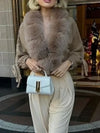 Real Fox Fur Knitted Cardigan