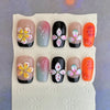Green Floral Handmade Press on Nails