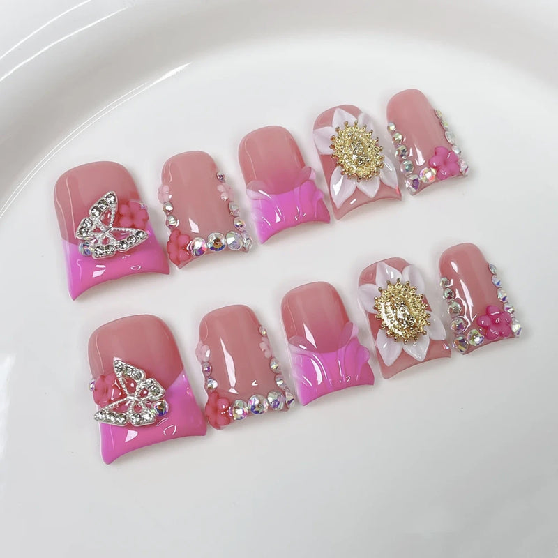 Ocean Style Pearl Press On Nails