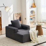 Corduroy Cloud Chaise Lounge Sofa