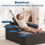 Corduroy Cloud Chaise Lounge Sofa