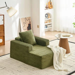 Corduroy Cloud Chaise Lounge Sofa