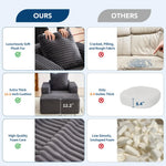 Corduroy Cloud Chaise Lounge Sofa