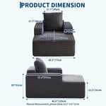 Corduroy Cloud Chaise Lounge Sofa
