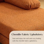 Chenille Orange U-Shape Sectional Sofa