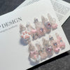 Pink Jirai Kei Long Press On Nails