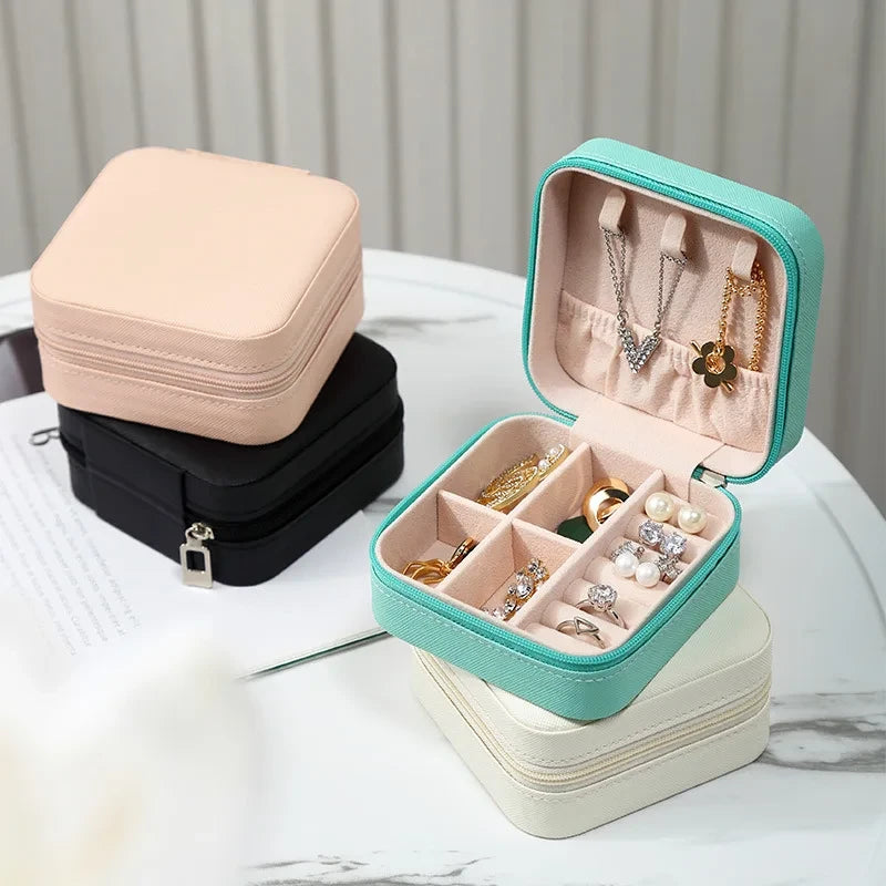 Portable Macaroon Leather Jewelry Box
