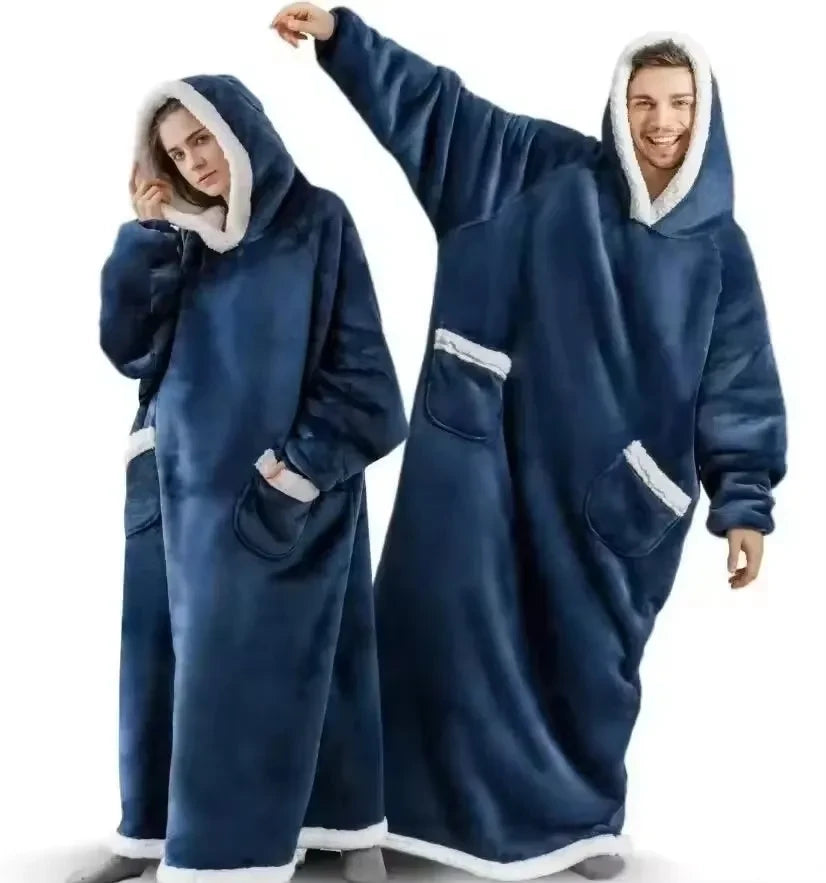 Oversized Flannel Blanket Hoodie