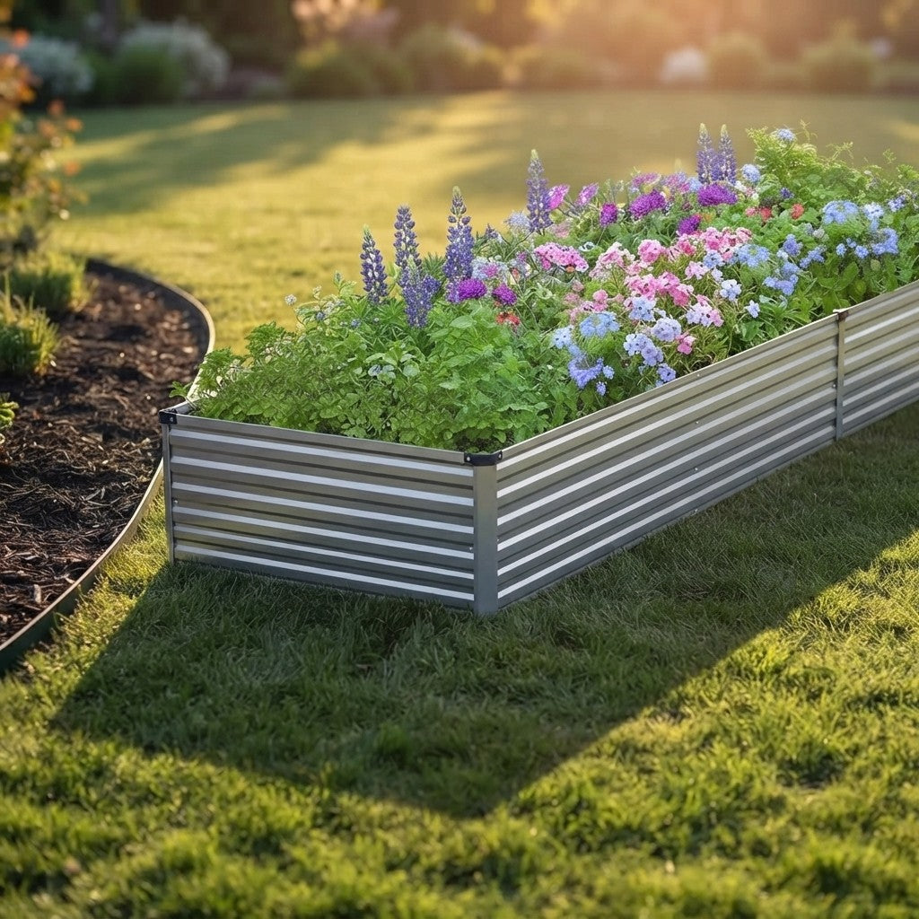 Galvanized Metal Raised Garden Bed
