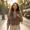 Real Fox Fur Knitted Cardigan